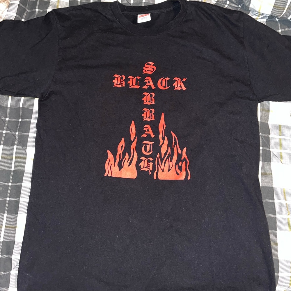 Supreme x Black Sabbath Cross Tshirt Blk Mens Large